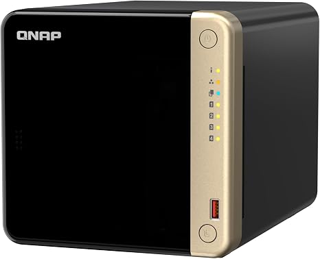 QNAP TS-464-8G-US 4 Bay Desktop NAS | Intel Quad-core Processor, M.2 PCIe Slots, Dual 2.5GbE Network Connectivity, Diskless