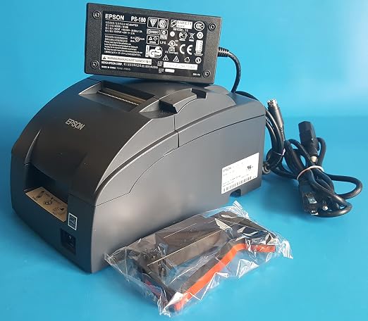 Epson TM-U220B Dot Matrix Receipt Printer, Ethernet, Auto Cutter, Dark Gray