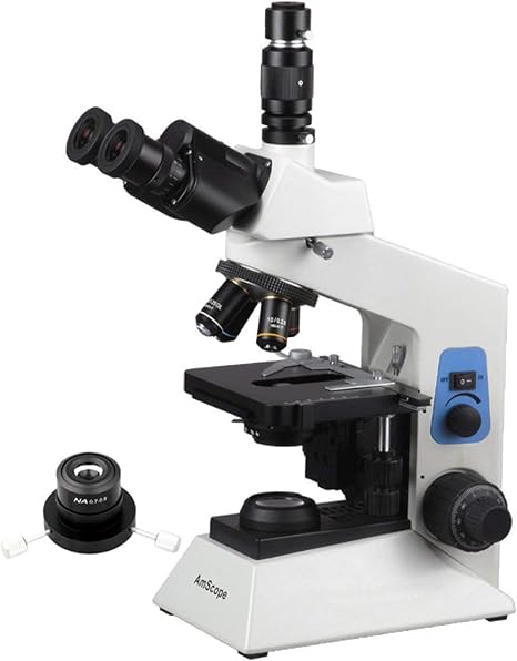 AmScope T580B-DK 40X-2000X Professional Darkfield Research Biological Compound Microscope | 40X-2000X Magnification Range Compound Biological Microscope