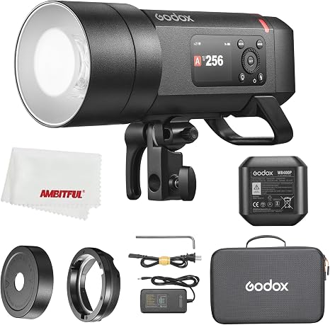 Godox AD400 Pro II AD400ProII 400Ws Portable Outdoor Studio Strobe Flash | 30W Bi-Color 2800K-6000K,2.4G Wireless X System,HSS 1/8000s,0.01s~1s Recycle Time,1/1 to 1/512 10 Power Steps (AD400Pro II)