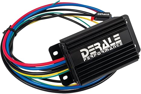 Derale Fan Controller, High Amperage, Sending Unit, Flush Surface Mount, 12V, 70 amps Relay, Kit