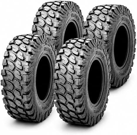 RUNIX UTV SxS Radial Tires, RUNIX TerraVance, 35X10R15, 35X10-15, 8PR, Radial Tire, Set of 4, All Terrain, Tubeless
