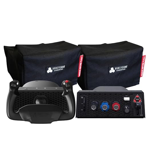 Honeycomb Aeronautical Sierra TPM Module with Alpha Flight Controls LITE and Dust Covers (4 Items)