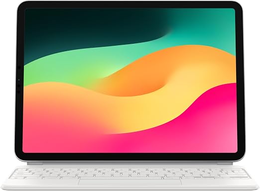 Apple Magic Keyboard: iPad Keyboard case for iPad Pro 11-inch (1st, 2nd, 3rd, 4th gen) and iPad Air (4th, 5th gen, and M2), Great Typing Experience, Built-in trackpad, US English - White