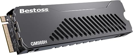 Bestoss 2TB NVMe M.2 2280 SSD with Heatsink,PS5 Storage,7350MB/s | PS5 Memory Storage Expansion SSD, SLC Cache&HMB, Tailored for Gamers, Editors&AI Creators Demanding Blazing-Fast Speed