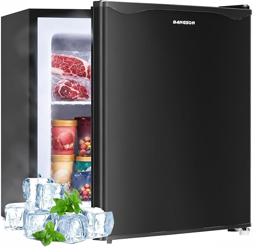 1.1 Cu.ft Upright Mini Freezer for Dorms Apartment Black