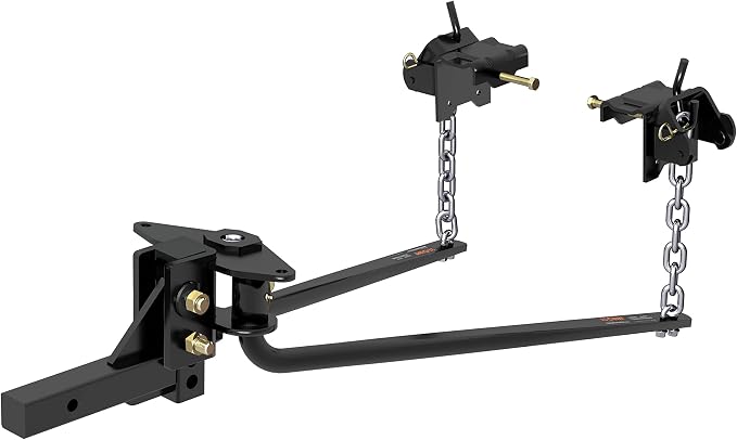 CURT 17057 MV Round Bar Weight Distribution Hitch, Up to 14,000 lbs., 2-Inch Shank