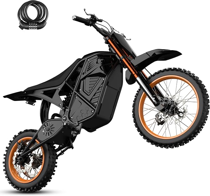 ESKUTE Electric Dirt Bike for Teens Adults, Mid-Drive Motor 3500W Peak, Electric Motorcycle 48V23Ah Battery, 53-Mile Range, 38-46mph, Hydraulic Nitrogen Dual Shock Absorbers