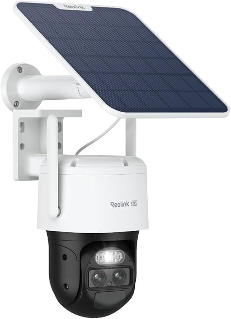 REOLINK TrackMix 4K Dual-Lens PTZ Solar Security Cameras Wireless Outdoor | Auto Tracking, Color Night Vision, 360° Pan Tilt, 8X Hybrid Zoom, Smart AI Detection, No Subscriptions, Home Hub Compatible
