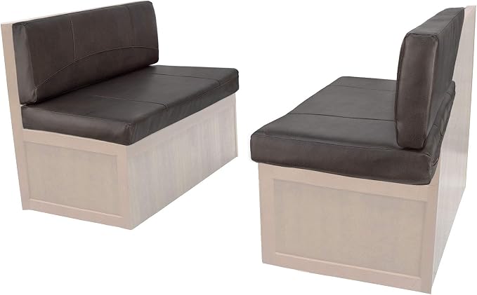 RecPro RV Dinette Booth Cushions with Memory Foam Camper Trailer Bed (Chestnut, 44")