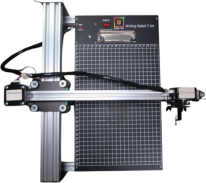 Original iDraw 2.0 T-Structure Pen Plotter XY Plotter, Handwriting Robot Drawing Machine with Base Plate, A4 Working Range, 3 * 42 Stepper Motors, Twice Faster Writing Speed Than 1.0