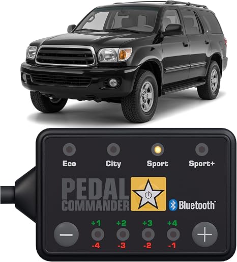 PEDAL COMMANDER for Toyota Sequoia 2002-2007 Throttle Response Controller - Plug-and-Play, 4 Driving Modes, App Control, Off-Road Throttle Controller Performance Mods, Sequoia Parts