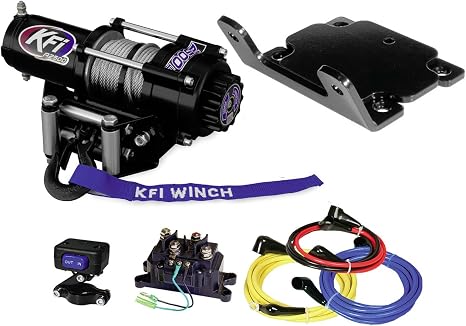 KFI Combo Kit - A2500-R2 2500 lb Winch & Winch Mount - Compatible/Replacement for 2007-2014 Yamaha Grizzly 350/400/450
