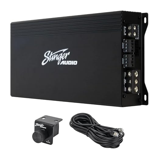 Stinger Audio MT-1000.5 Compact Digital Class D 1200W RMS 5-Channel Car Audio Amplifier with Bass Knob Remote Control, Bass Boost, HEXFET MOSFET, High/Low Pass Crossover, Subsonic Filter