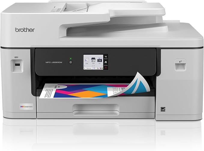 Brother INKvestment 6560 Wireless Color Inkjet All-in-One Printer with 11”x17” Capabilities and 2.7” Color Touchscreen | Includes Refresh Subscription Trial(1) (MFC-J6560DW)
