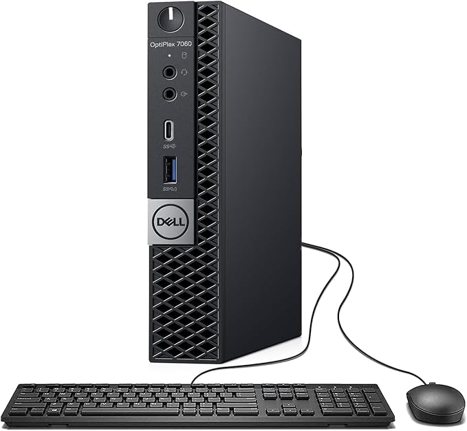 Dell OptiPlex 7060 Micro Desktop Business PC, Intel Core i5-8500T 2.1GHz, 16GB, 256GB SSD, USB Type-C, Win 11 Pro (Renewed)