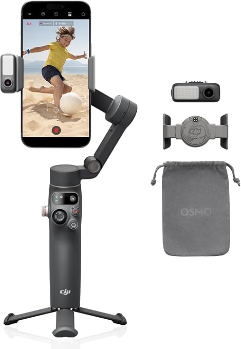 Osmo Mobile 8P Gimbal Stabilizer for iPhone & Android, Remote Controller