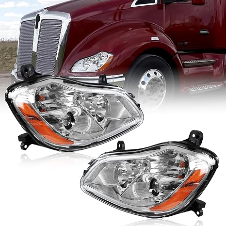 Pair Headlights Assembly for Kenworth T680 2013-2021