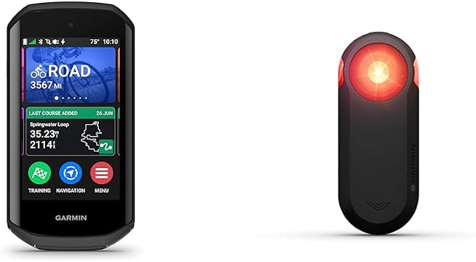 Garmin Edge 1050®,Premium Cycling Computer,Vivid Color Touchscreen Display,Built-in Speaker,Advanced Training and Group Ride,Road Hazard Alerts and Garmin Varia RTL515 Radar Tail Light(010-02376-00)