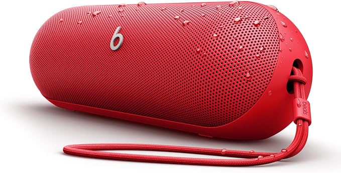Beats Pill - Portable Bluetooth Speaker - Up to 24H Battery Life, Water Resistant, Bluetooth, Apple & Android Compatible, Seriously Loud Sound for Home, Outdoor and Travel – Statement Red