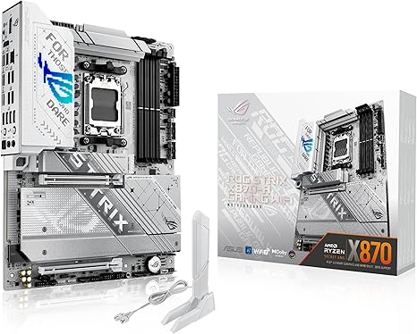 ASUS ROG Strix X870-A Gaming WiFi AMD AM5 X870 ATX Motherboard 16+2+2 Power Stages, Dynamic OC Switcher, Core Flex, DDR5 AEMP, WiFi 7, 4X M.2, PCIe® 5.0, Q-Release Slim, USB4®, AI OCing & Networking | GAMING WIFI
