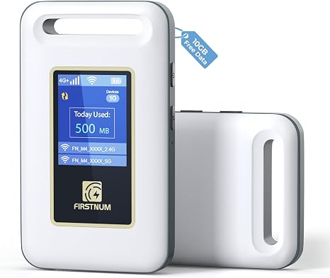 4G LTE Portable WiFi Hotspot for Travel, Mobile Hotspot, 5GB Free US Data