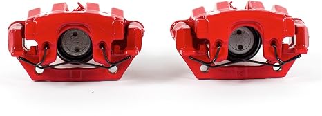 PowerStop Rear Red Powder Coated Brake Caliper Pair for Pontiac Solstice 2006-09 | Saturn Sky 2007-10 - High-Temp Brake Caliper Upgrade, S5050