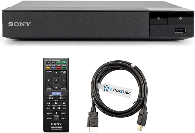 Region Free Blu-ray Player Compatible with Sony BDP-S1700 Multi Region Code Free | Blu-ray Regions A, B, C | DVD Regions 0-8 with Dynastar 6FT HDMI Bundle