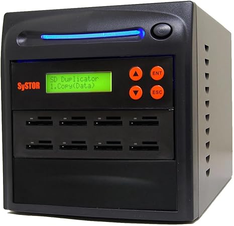 1:7 SD/microSD Card Duplicator - 2GB/Min - SYS-SD-7 | Standalone SD/microSD flash memory copier, eraser and sanitizer for multiple memory cards, with copy speeds up to 33MB/sec.