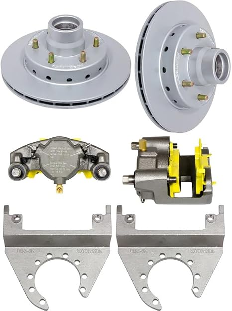 DeeMaxx Disc Brake Conversion Kit for 5.2K-6K Axle 6-5.50" Bolt Circle 1/2" Lugs Dacromet Coating 1-Axle