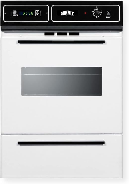 Summit 24" Gas Wall Oven, White- WTM7212KW