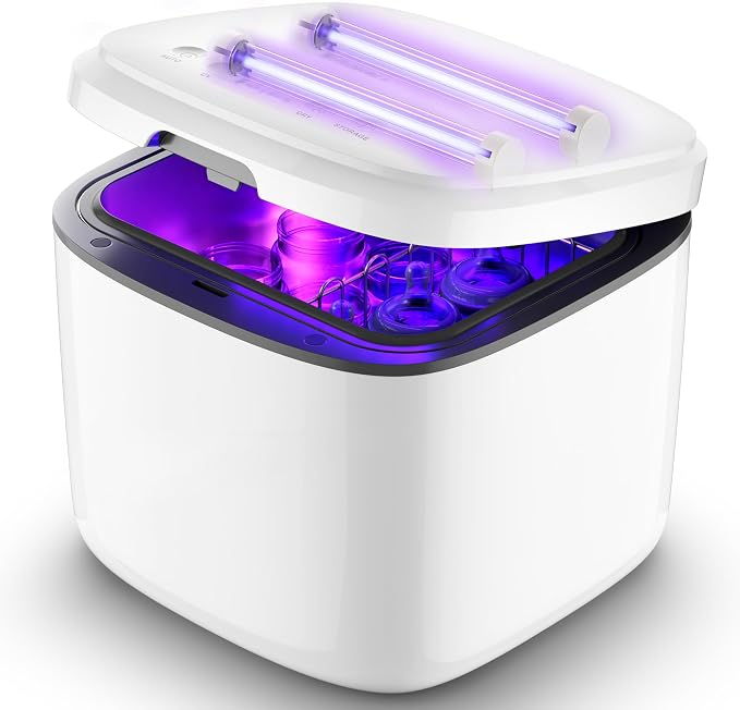UV Cleaning and Dryer, 4 in 1 UV Box with 2 Fluorescent Tubes