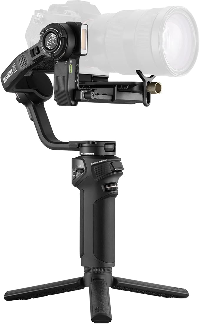 ZHIYUN Weebill 3S [Official] 3KG Payload Gimbal Stabilizer with Fill Light | for DSLR and Mirrorless Camera Canon/Nikon/Sony/Panasonic/Fujifilm, Native Vertical Shooting