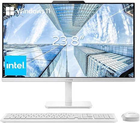 Lenovo 24" FHD All-in-One Desktop Computer for Home & Office, Intel Processor, 16GB RAM, 512GB PCIe SSD, HDMI, WiFi 6, Bluetooth 5.2, Business AIO, Vent-Hear, Wireless KB & Mouse, Windows 11 Pro