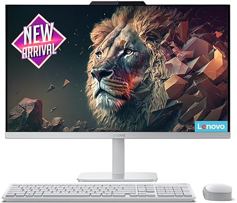 Lenovo 24" All-in-One Desktop | Ultra-Fast Intel Quad-Core CPU | 16GB RAM | 512GB SSD | Full HD Display | Wi-Fi 6 | Bluetooth | HDMI Out | USB & Ethernet Ports | Windows 11 | Wireless Keyboard & Mouse