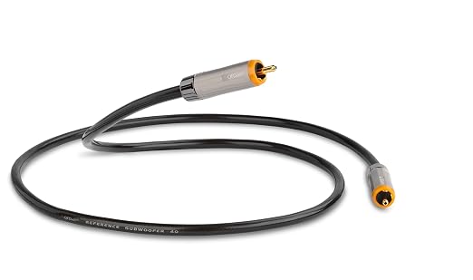 QED Reference Subwoofer Cable 40 10M | Cold weld termination for low resistance, New spring-loaded Forté pin for improved contact