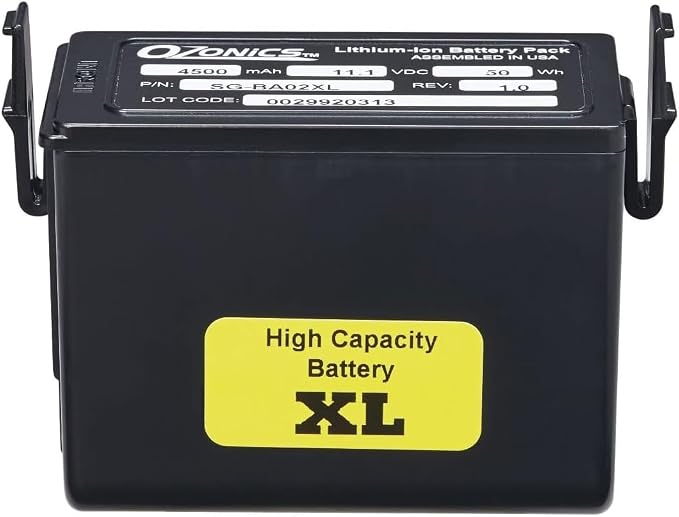 Ozonics SG-BA02XL Extended Life Battery - Smart Battery Technology for HR230, HR200, or HR150 Scent Eliminator - Enjoy Extended Scent Elimination for 10 Hours in Standard & 8 Hours in Boost Mode