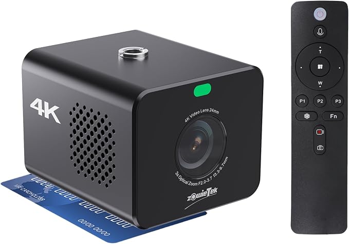 zowietek 4K POV Zoom Camera, NDI|HX3, 3X, AF(NDI) Zoom