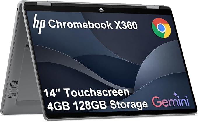 HP Chromebook 14 x360 Plus, 14" 2-in-1 Laptop, Intel N150, 4GB, 128GB UFS