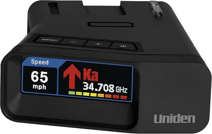 Uniden R7 Extreme Long-Range Laser-Radar Detector, Built-in GPS w/ Real-Time Alerts, Dual-Antennas Front & Rear w/Directional Arrows, Voice Alerts, Red Light Camera and Speed Camera Alerts