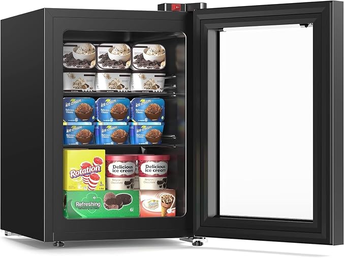 Electactic 2.4 Cu.ft Mini Upright Freezer Compact Freezer (-10°F to -18°F)