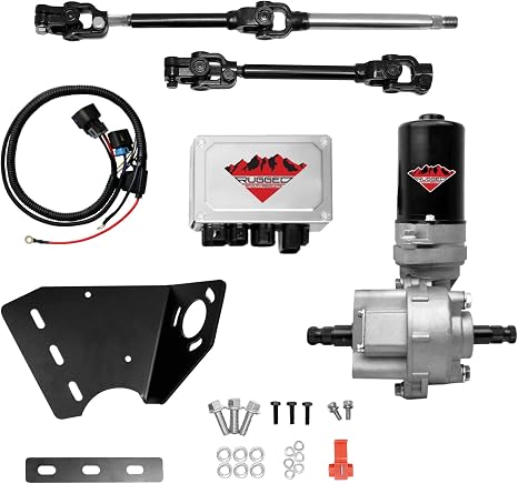 Rugged Front Electric Power Steering Kit for Polaris Ranger 900/1000/Diesel, is A Bolt on System, Gets Rid of Wheel Jerk/Bump Steer When Navigating Rough Terrains (See Fitment Details in Description)