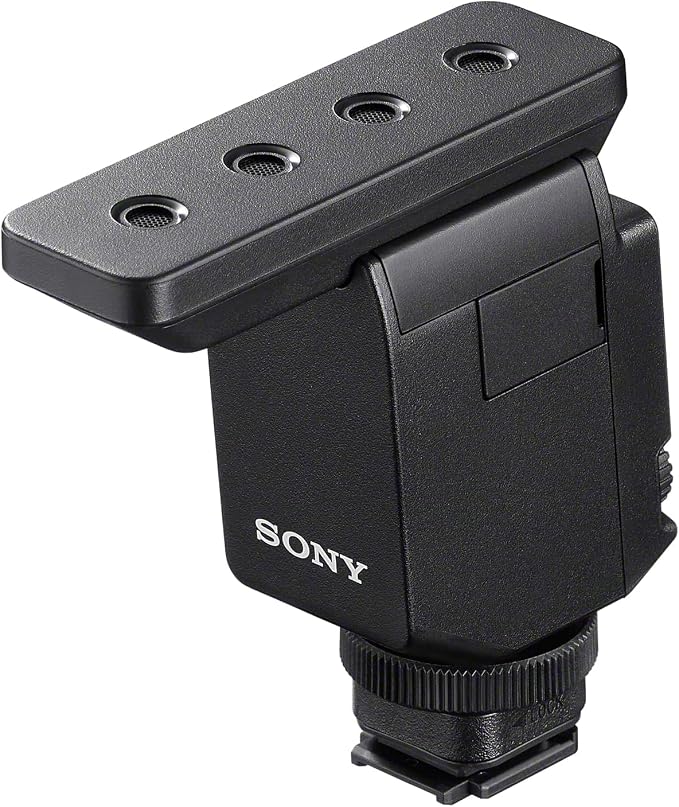 Digital MI Shoe Shotgun Microphone with Beamforming Technology for Three switchable directivities - ECM-B10,Black | Supplied windscreen, Designed to minimize vibration noise, Beamforming Technology for Three switchable directivities