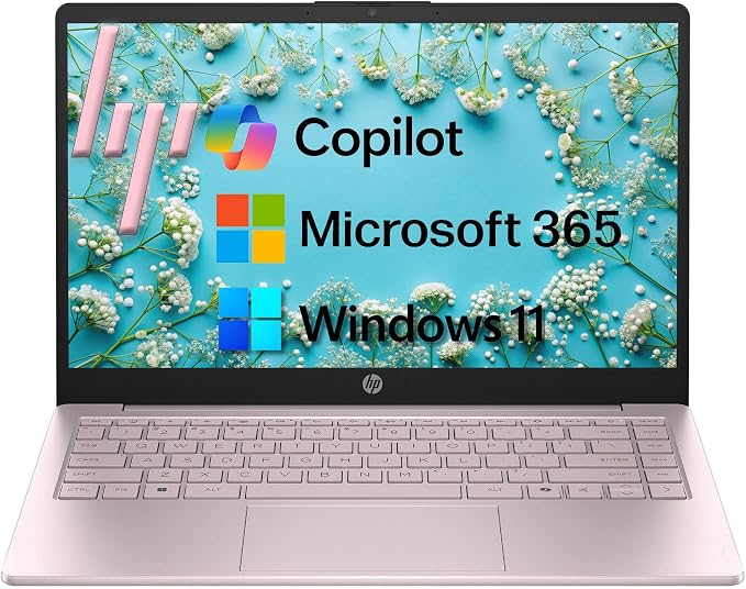 HP 14" Laptop 2026 Edition, Intel Processor, 8GB RAM, 256GB SSD+128GB UFS | Copilot AI, Long Battery Life, Lightweight 3.11 lbs, Microsoft 365 included, Windows 11 for Students & Office