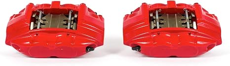 PowerStop Front Red Powder Coated Brake Caliper Pair for INFINITI FX50 2009-13 |G37 2008-13 |M35h 2012-13 |M37 2011-13 |M56 2011-13 |INFINITI Q50 2014-24 - High-Temp Brake Caliper Upgrade, S6232