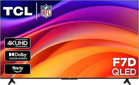 TCL 55-Inch F7D Series QLED 4K UHD Smart TV (55F7D, 2026 Model) | Dolby Vision & Dolby Atmos, DTS | Voice Remote with Alexa+ | Motion Rate 240, Game Accelerator 120, Auto Game Mode