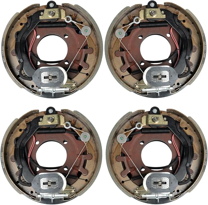 Electric Trailer Brake Assembly – 2 Pairs (4 pcs), Self-Adjusting, 12-1/4" x 3-3/8", Fits 8,000 lb Dexter Axles, Replaces K23-434-00 (LH) & K23-435-00 (RH)