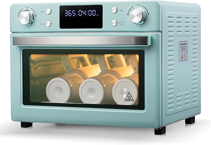 Sublimation Oven Machine 25L 110V 1700W Blue with Digital Display, Large Capacity Convection Oven with LED Light for Sublimation Blanks Tumblers Mugs Cups Bottles Bulk Transfer with Glove