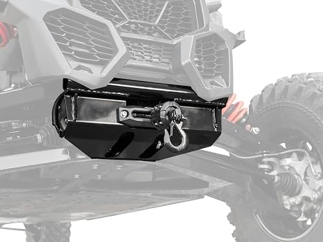 SuperATV Can-AM Ready-Fit Winch Compatible with 64" & 72" Can-AM Maverick X3 (See product description for complete fitment list) | Ready-Fit Winch | 50 Foot Remote Range | Plug-and-Play Installation