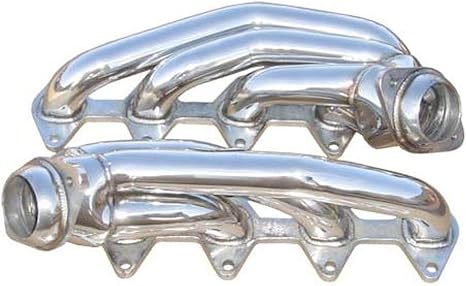 Pypes Performance Exhaust HDR54S Headers, Short, Stock Collector Flange, Gaskets/Hardware Included, Stainless, Polished, Compatible with Ford Modular 4.6L / Ford Mustang 2005-10, Pair